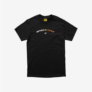 Baptized by Fire Black Graphic Tee by NHIM Apparel NEW‎